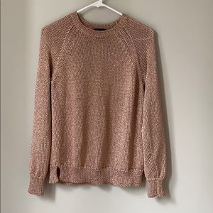 J Crew Metallic Rose Gold Sweater Size Medium